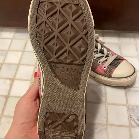 Converse chuck taylor pink green plaid sneakers - Picture 4 of 4